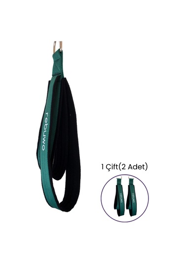 Rebuwo Pilates Elcik Reformer Yoga Pilates Tutma Aparatı Yeşil Kadife Kumaş & Metal D Tokalı 1 Çift