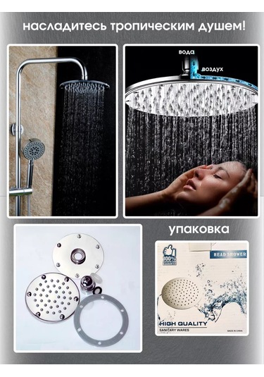 Snabzenec Fıskiye Çıkışı Üst Tropikal Duş 233215808 Gri