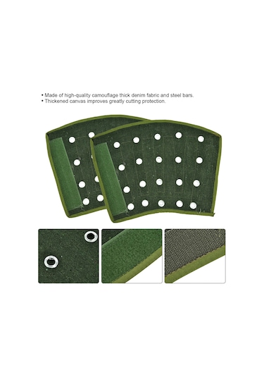 Geeroyoo Camouflage Denim Çelik Çubuklu Kolluk, Kesilmeyi Önleyen Ter Emici Pamuk İç Katmanlı, Cam Ve Metal İşleme İçin Tek Boyutlu