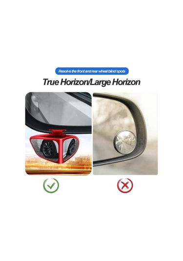 Siyah Araba Kör Nokta Aynası Çift Taraflı Şeffaf Cam 360 Dönebilen Evrensel Suv Kamyon Oto Sağ