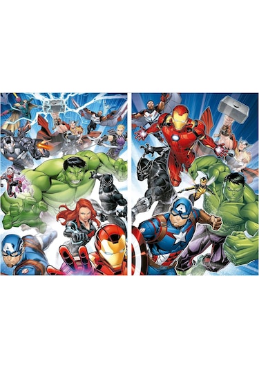 Educa 2x100 Parça Yenilmezler Erkek Çocuk Puzzle - 6-8 Yaş
