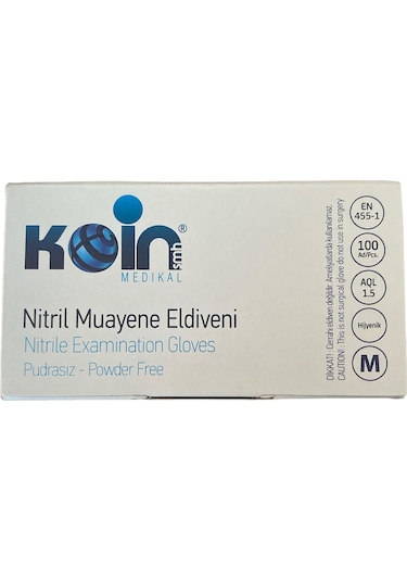 Koinsmh Pudrasız Çok Amaçlı Nitril Muayene Eldiveni Pembe 100'lü