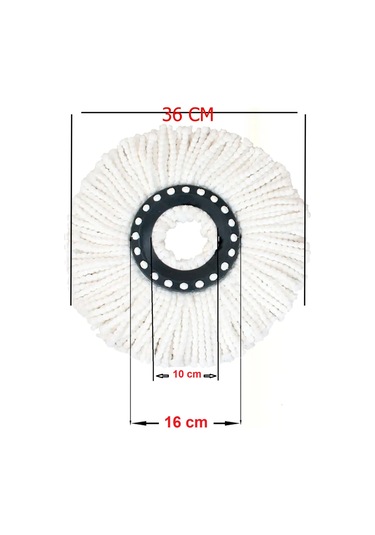 Lider Mikrofiber Yuvarlak Mop Paspas Vileda Ucu 3 Adet