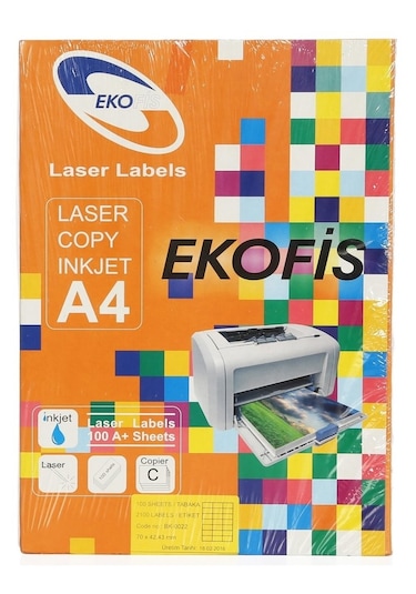 Ekofis Lazer Etiket 38,1 21,2 6500 Oval