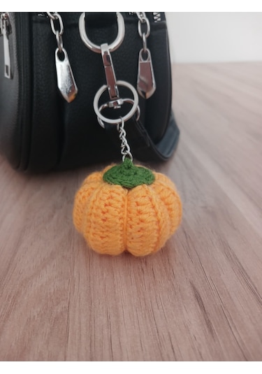 Örgü Amigurumi Bal Kabağı Anahtarlık