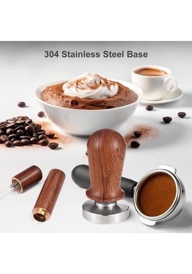 Monyee 51mm Espresso Tamper Profesyonel: 304 Paslanmaz Çelik, Yüksek Basınçlı, Dikey Press, Kahve Kalitesi Artırıcı Aksesuar Diğer