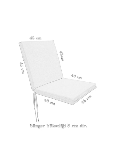 Mirzade 4 Adet Elit Yüksek Arkalı Minder Duck Bezi-sütlü Kahve 001