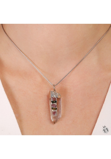 Quartz Turmalin Kolye Ucu