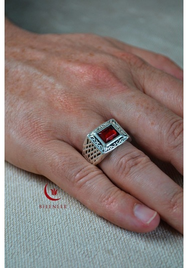 Erkek Taşlı Motifli Metal Yüzük, Şık Tasarım 40'lı Kutu Çok Renkli