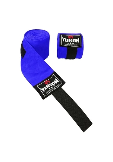 Yukon Boks Bandajı Kick Boks Muay Thai Bandajı 3,5 Mt Mavi