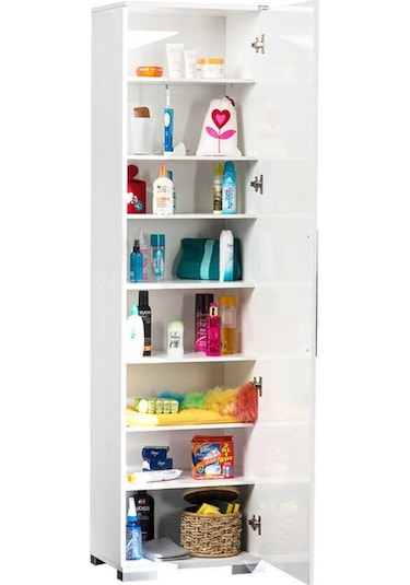 Diamond Kapaklı Dolap 8 Bölmeli - Lake Beyaz