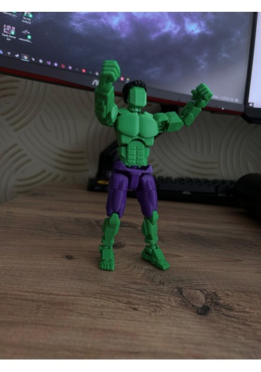 Dummy Hulk 3d Baskı Eklemleri Hareketli Figür 16 Cm Koleksiyonluk Figür Oyuncak Hulk