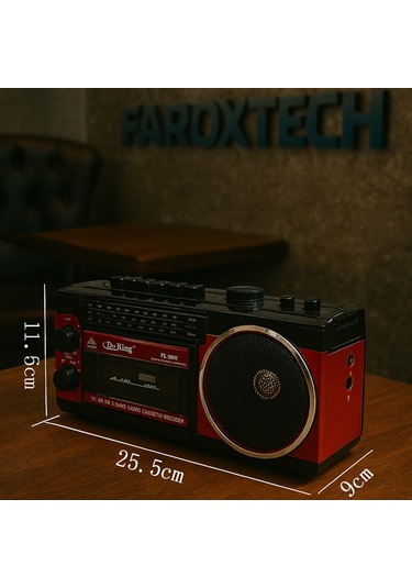Retro Klasik Kaset Çalarlı Fm/am/sw Radyo Bluetooth, Usb, Sd Kart Destekli Taşınabilir Hoparlör