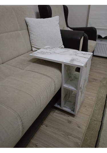 Tekerlekli  Yan Sehpa C Sehpa Koltuk Sehpası  Koltuk Yanı Sehpası Raflı