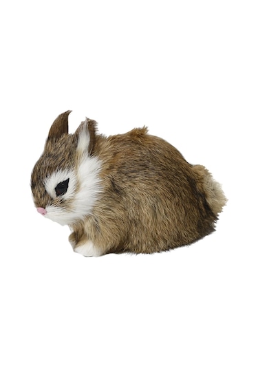 Suntek Simülasyon Relastik Tavşan Ev Dekorasyonu- 13x7x10cm