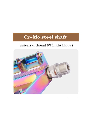 Jeemson Alüminyum Çift Du Rulmanlı, Kaymazsız Platform Bisiklet Pedalları - Dağ, Yol, Katlanabilir Bisikletler İçin Siyah 1 Adet Çift