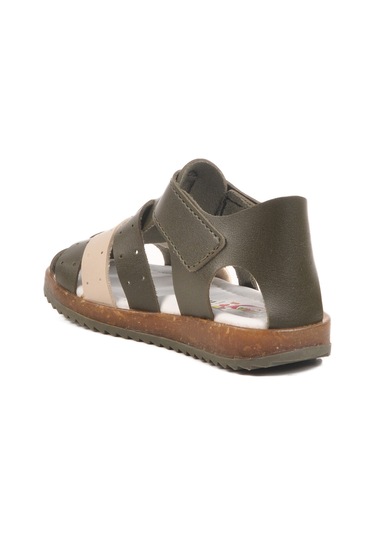 Haki Bej Cırtlı Hafif Unisex Çocuk Sandalet 17370 B Haki-bej Haki Bej Cırtlı Hafif Unisex Çocuk Sandalet 17370 B Haki-bej