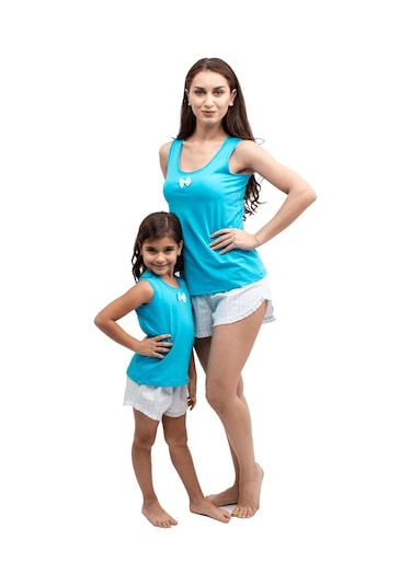 The Don Anne-Kız Turkuaz Kız Çocuk Şort Takımı (9-14 Yaş)