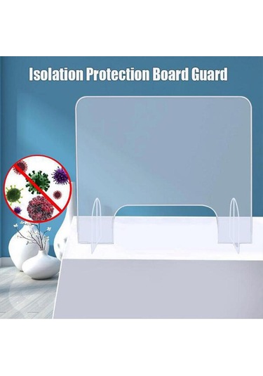 Suntek Sneeze Guard Akrilik Koruyucu Bariyer Masası Kontrol 50x50cm