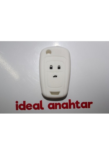 Opel Uyumlu Astra Insignia Corsa Silikon Anahtar Kılıfı Beyaz Renk