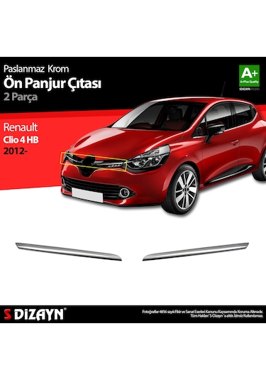 S-Dizayn  Renault Clio 4 Hb Krom Ön Panjur 2 Prç. 2012 Üzeri
