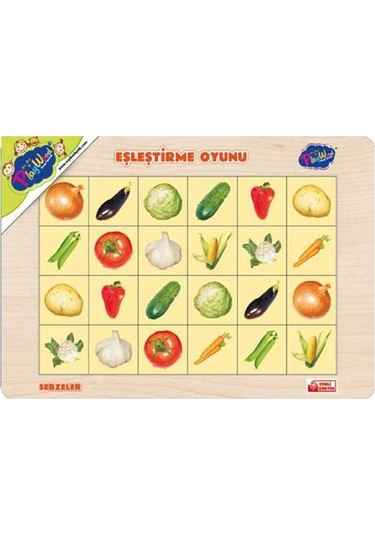 Ahşap Eğitici Eşleştirme Sebzeler Ony276 Playwood
