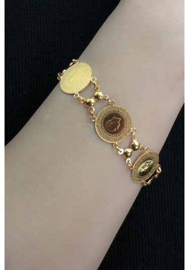 22 Ayar Altın Arası Toplu Altılı Çeyrek Dizme Bileklik