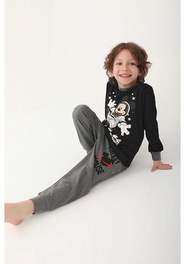 Mickey Mouse D4821-3 Çocuk  Siyah Pijama
