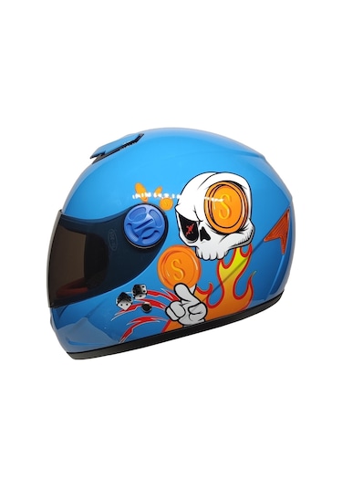 Mts Sy118 Çocuk Kaskı Skull Mavi