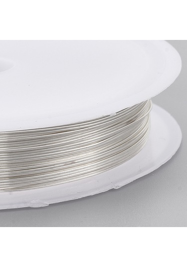 Xiyyadms 0.5mm Paslanmaz Bakır Tel - 7m Dıy Takı Yapımı İçin Esnek Ve Dayanıklı Kolye, Bileklik Teli 3 Renk Seçeneği Gümüş