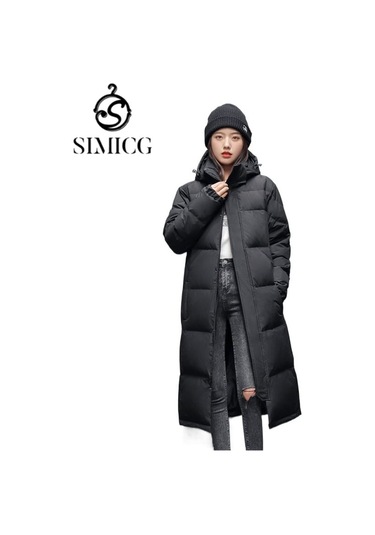 Yeni Kışlık Uzun Büyük Beden Pamuklu Ceket Siyah Siyah