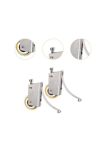 Besthome1 Suntex 2 Adet Sürgülü Ekran Kapısı Tek-dışbükey-tekerlek Kapı Sistemi