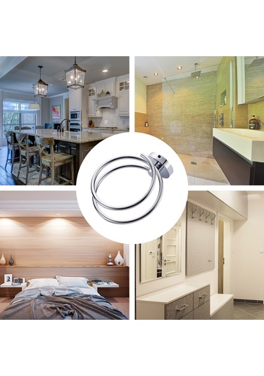 Moveevo Saç Kurutma Makinesi Tutucu Duvara Monte Saç Kurutma Makinesi Askı Rafı Cilalı Krom Paslanmaz Çelik Saç Kurutma