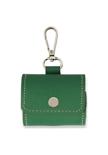 Fitcase Airpods Pro Uyumlu Faux Seri Kapaklı Kılıf Yeşil