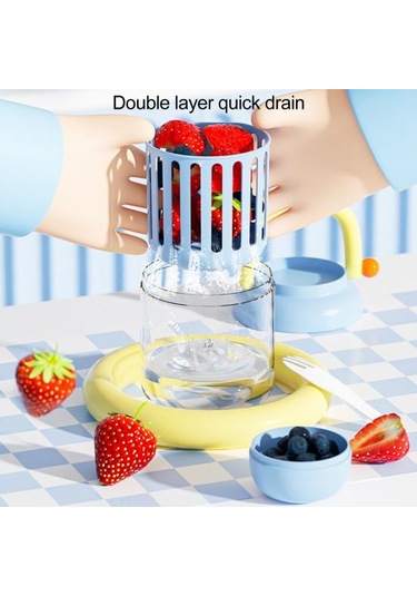 Meyve Salatası Saklama Kabı 18.6 Oz Bpa İçermeyen Sebze Hava Geçirmez Kaplar Sızdırmaz Meyve Sarı