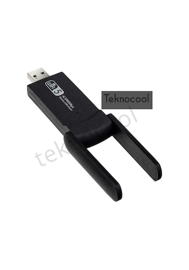 USB 3.0 1200Mbps Harici Wi-Fi Adaptörü Çift Bant 5Ghz 2.4Ghz