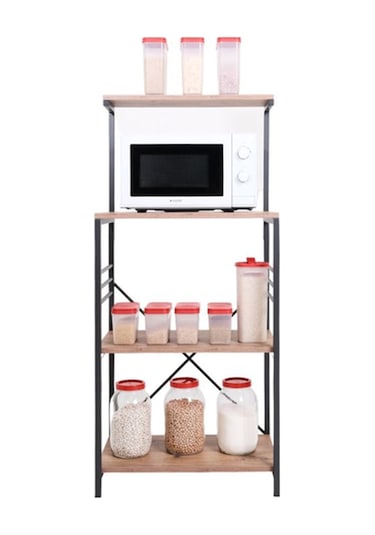 Çok Amaçlı Mutfak Rafı 134x60x40 Cm Siyah