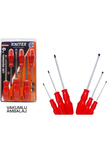 Knıtex 6 Lı Tornavida Seti Vakumlu
