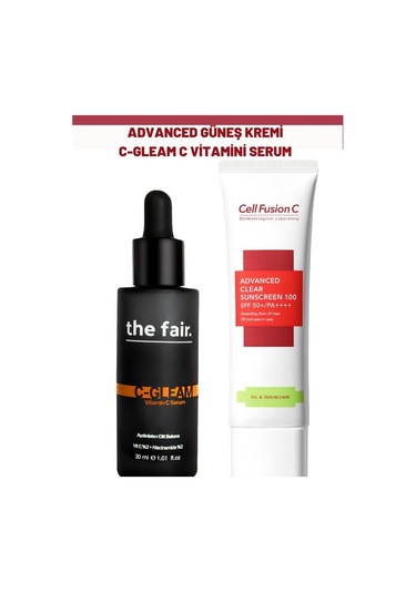 Cell Fusion C Advanced Güneş Kremi 100 SPF50+ 50 G + The Fair C Gleam Vitamin C  Serum 30 ML