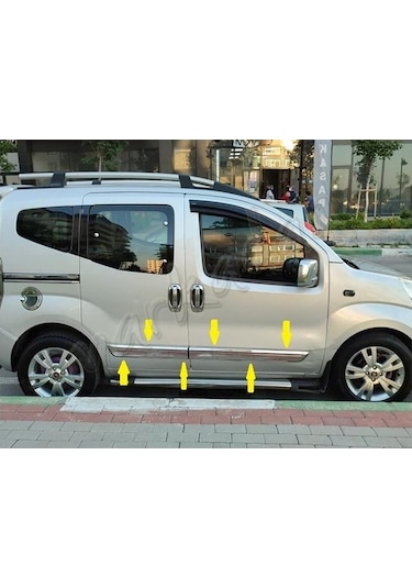 Markadan Citroen Nemo Krom Yan Kapı Çıtası 2008 Sonrası 4 Parça P