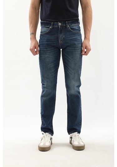 Erkek Normal Kalıp Regular Jean Pantolon Mavi