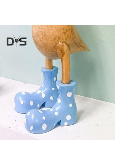 Novahub Zarif Sarı Sivilceli Ördek Heykeli, Reçine Wellies Çizme Figürü, Masaüstü Dekorasyon M