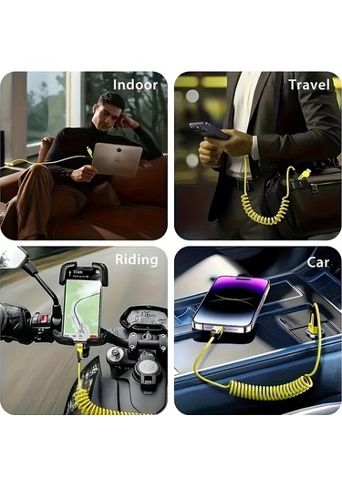 Chuangyinshop 3 Parça Pd 65w 4ü1 Hızlı Şarj Kablosu Blue 1.5m Xiaomi Huawei Oppo İphone Uyumlu İpad Uyumlu İçin