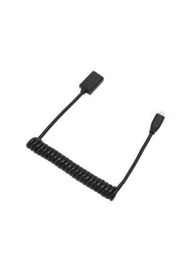 Hd Multimedya Arayüz Kablosu Mikro - Dişi 8k 60hz 48gbps Spiral Video Adaptör Kablosu Tablet Tv Kamera İçin