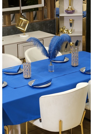 Dream Kumaş Peçete Modelleri Leke Tutmaz Kumaş Peçete Çeyiz Seti 6lı Paket Mavi