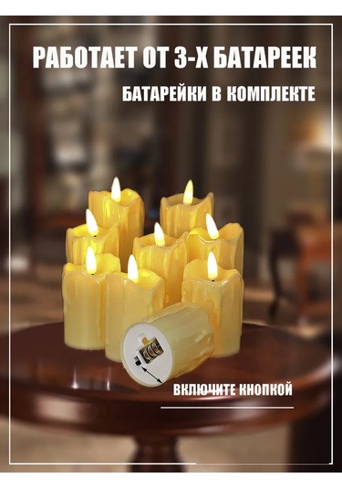 Amıkon Led Mum Seti 2 Adet 189201327 Sütlü