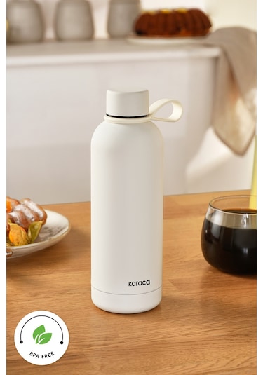 Karaca Aly Soft Touch Çelik Sızdırmaz Termos 500 Ml Taş Ekru