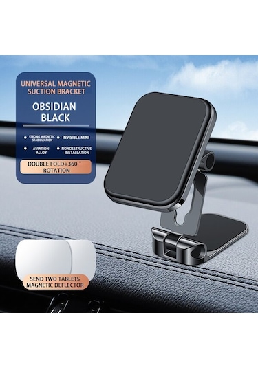 Newmagnetic Attraction Evrensel Gösterge Paneli Cep Telefonu Tutucu Evrensel Manyetik Montajlı Cep Telefonu Tutucu, Obsidiyen Siyah