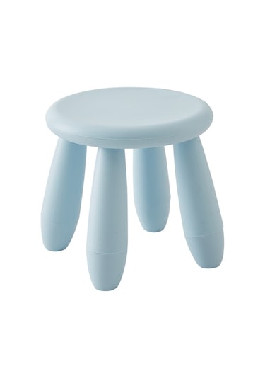 Sones Renkli Çocuk Taburesi Sandalye Bebek Taburesi Plastik Anaokulu Taburesi Açık Mavi