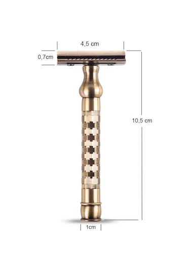 Pearl Shaving Krom Kaplama Antik Taraksız Jiletli Tıraş Bıçağı